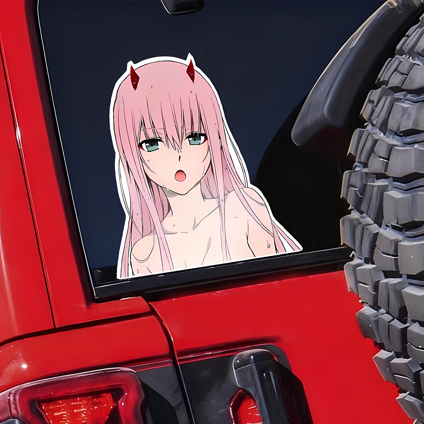 Cute Anime Girl Zero Two Car J - Zero Motorcycle Gear 评论和价格
